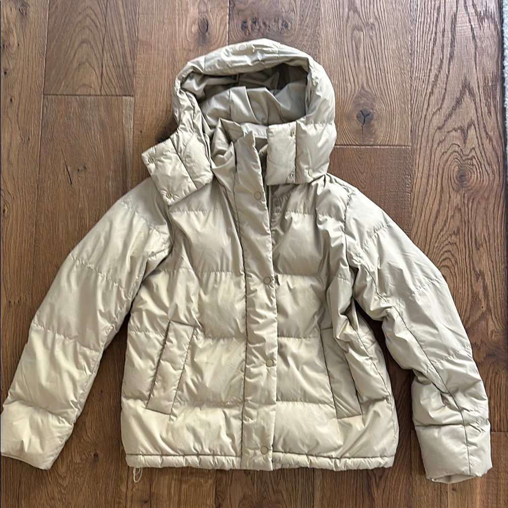 Lululemon Athletica Cream Puffer Jacket